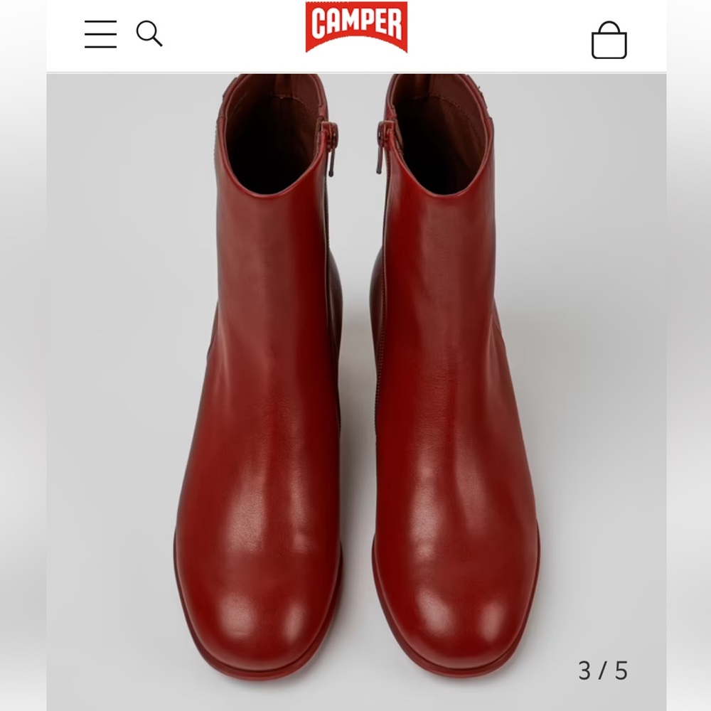 Camper “Katie” Red Ankle Boots - Picture 8 of 12